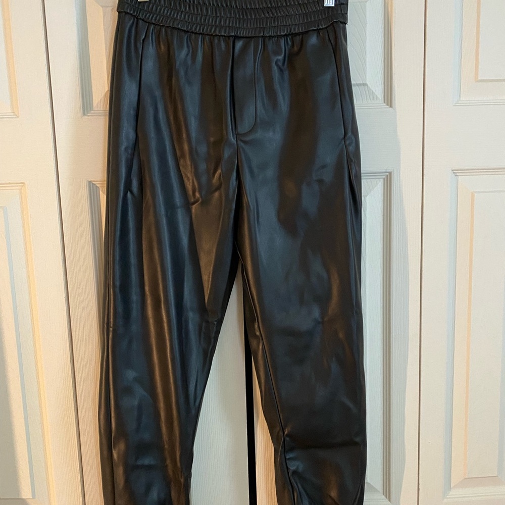 ZARA leather jeans